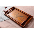 High quality hot selling solid wood Rectangular Nesting Breakfast Custom Food Serving Tray